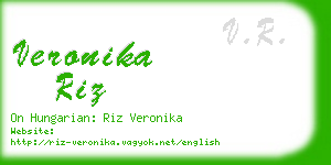 veronika riz business card